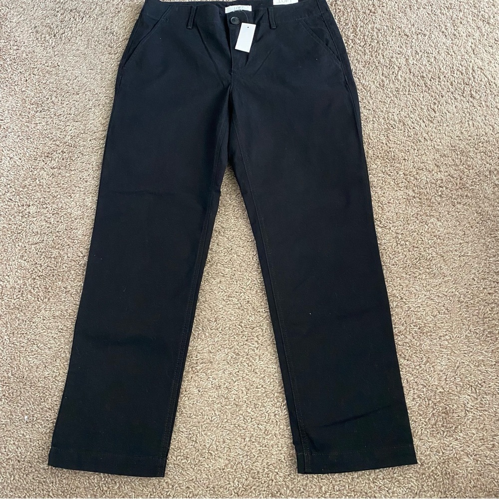 LOFT Monroe Slim Black Pants black 6 - Picture 3 of 9